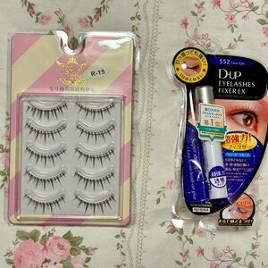 Strip False Eyelashes + @cosme Clear Lash Glue